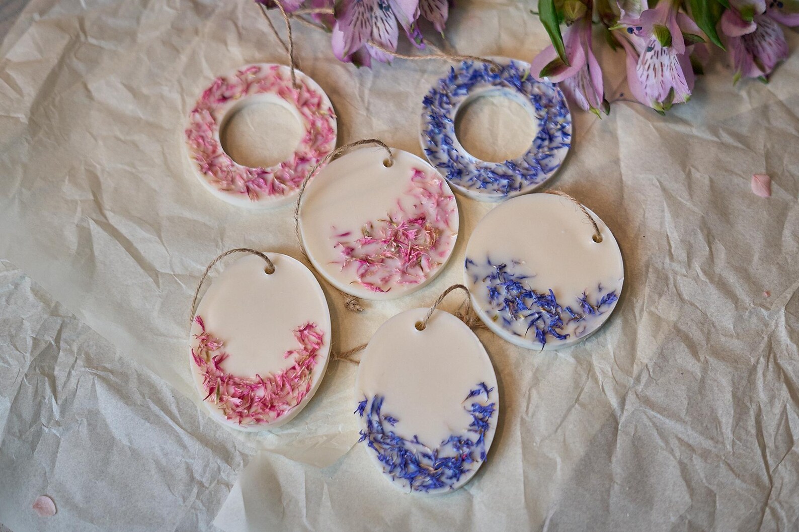 Scented Sachets with Dried Flowers, Wedding Favors 3