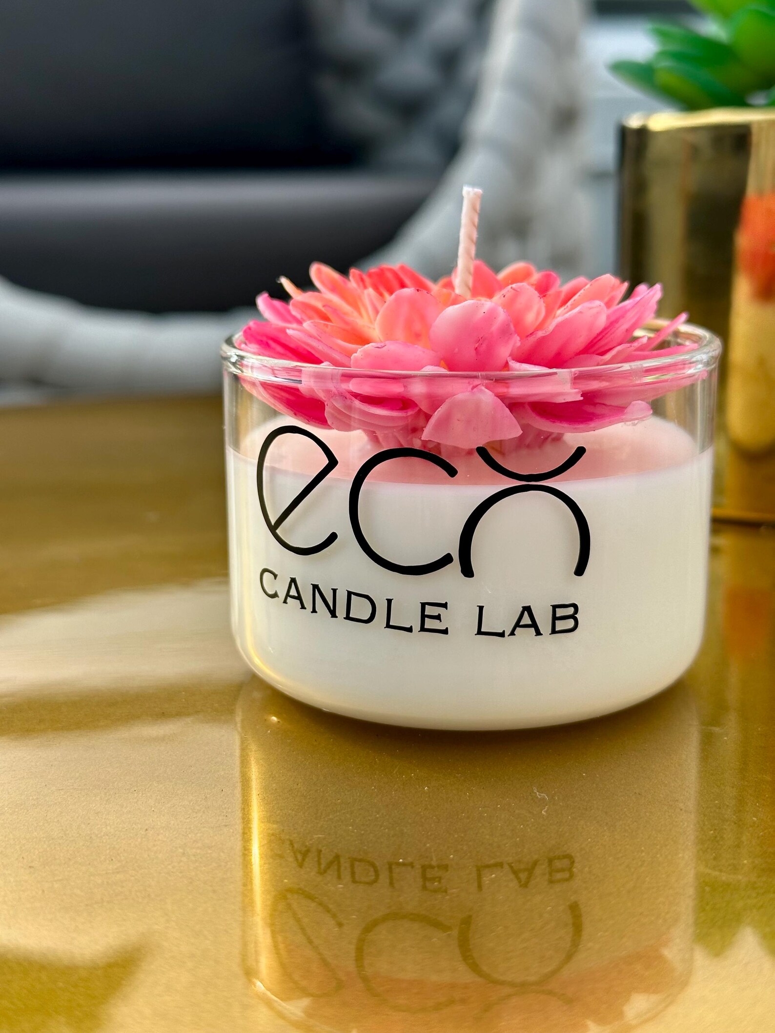 Dahlia Flower Candle in Jar 2