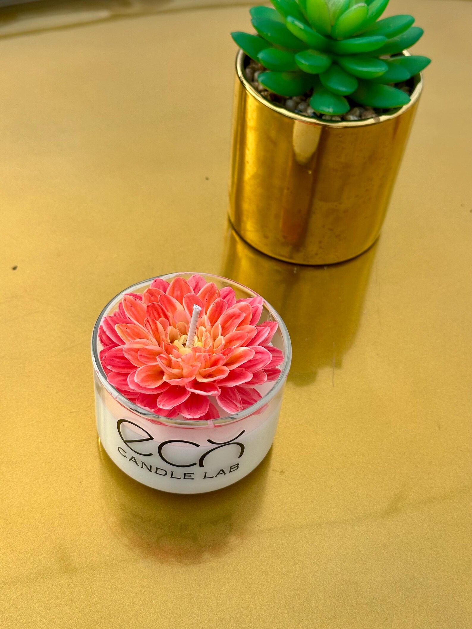 Dahlia Flower Candle in Jar 3