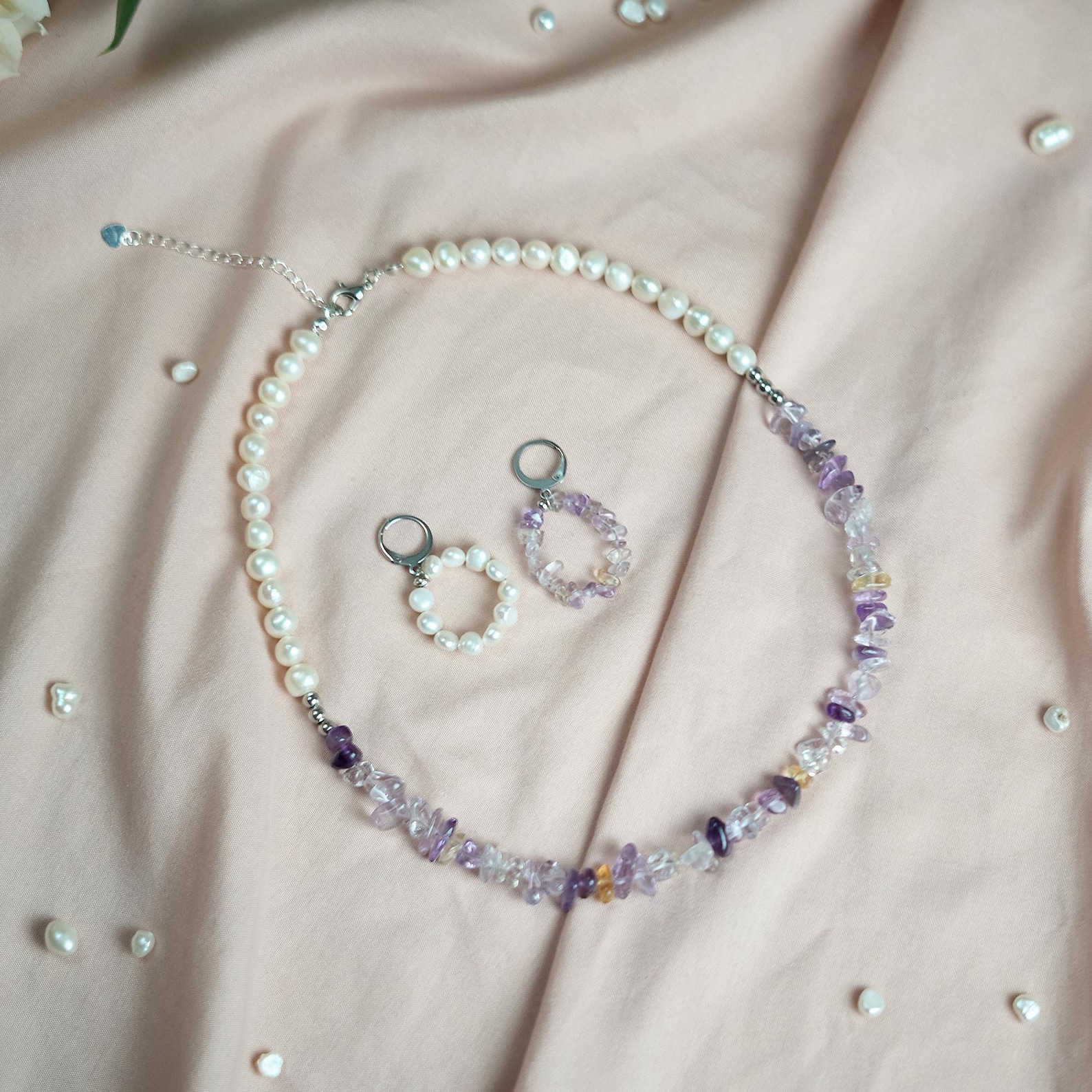 Freshwater Pearl Ametrine Set 3
