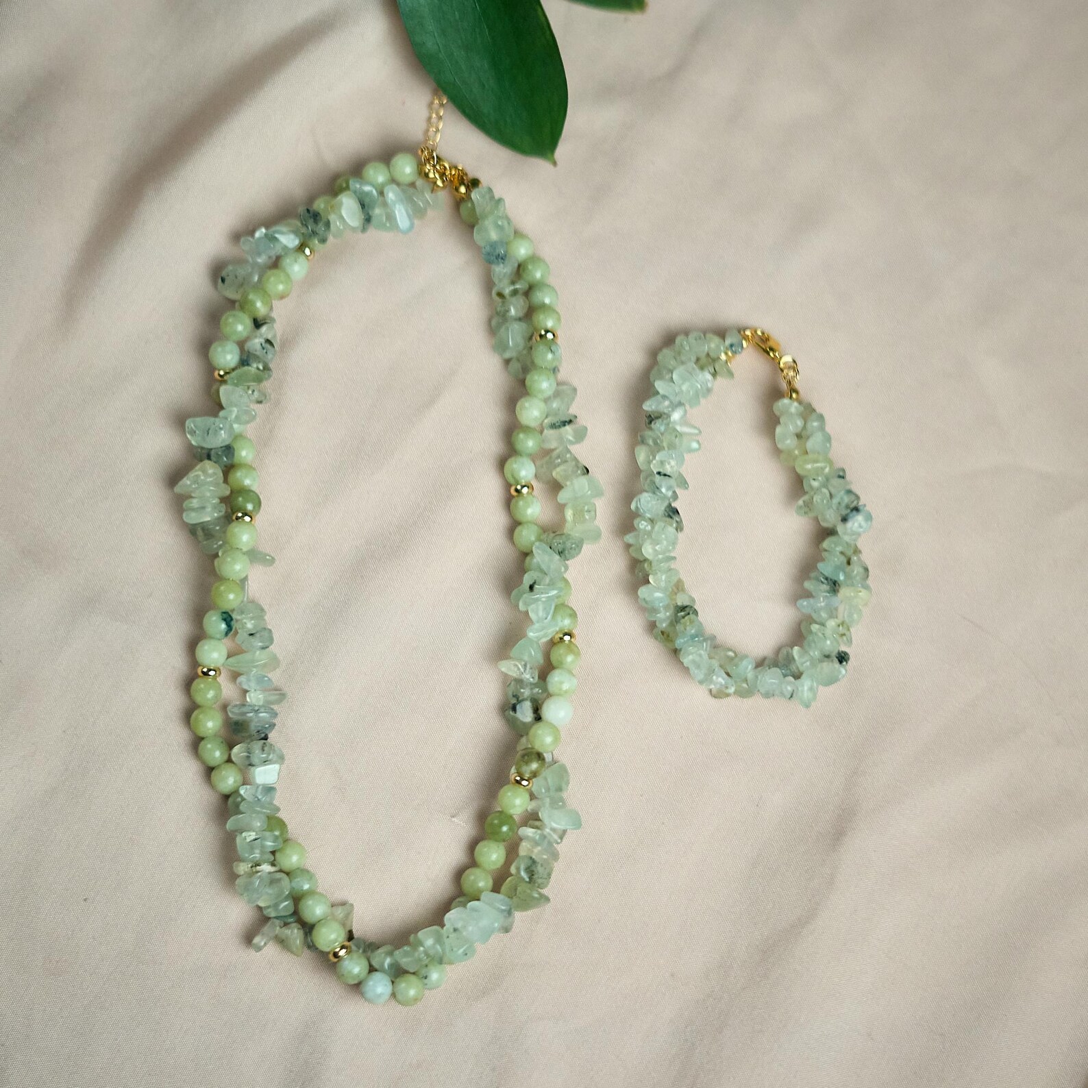 Green Jade Prehnite Full Set 3