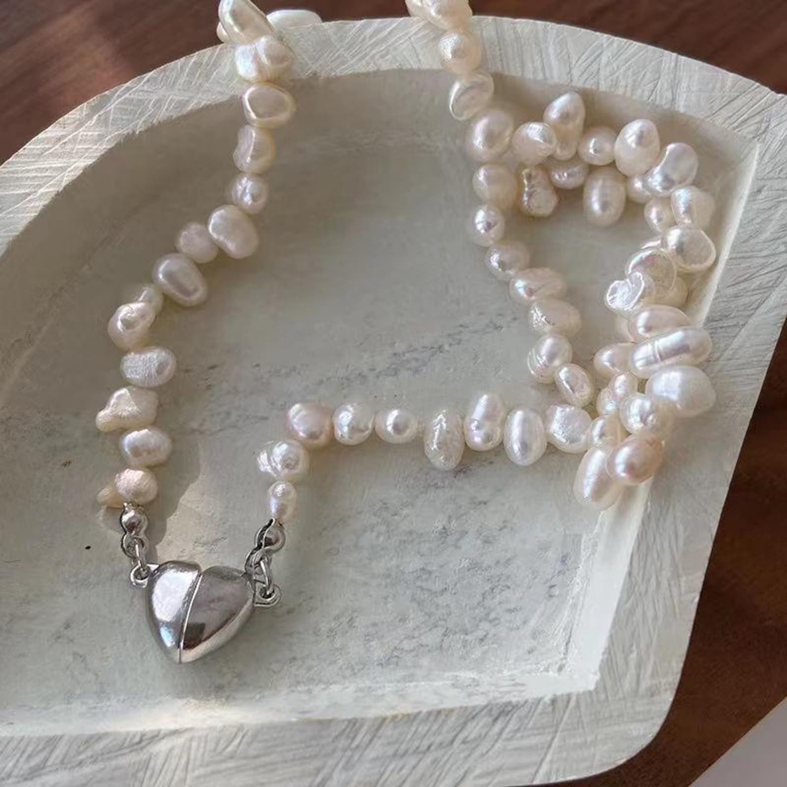 Layered Pearl Choker & Gold Chain Necklace 2