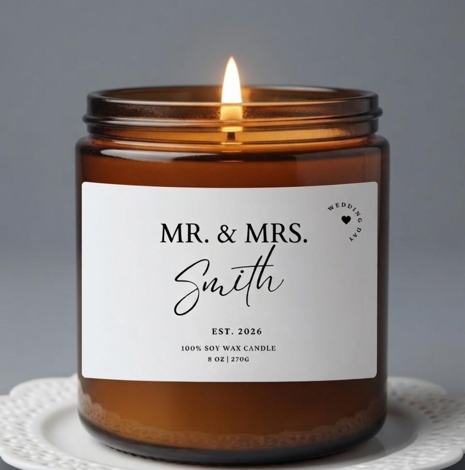 Personalized Wedding Candle 2