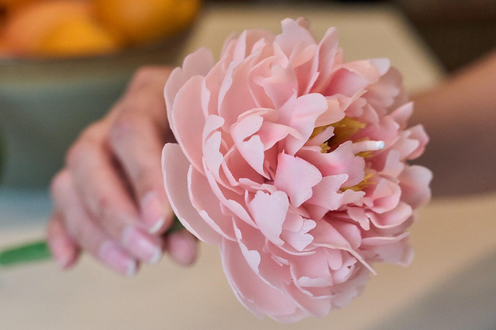 Realistic Pink Peony Candle 2