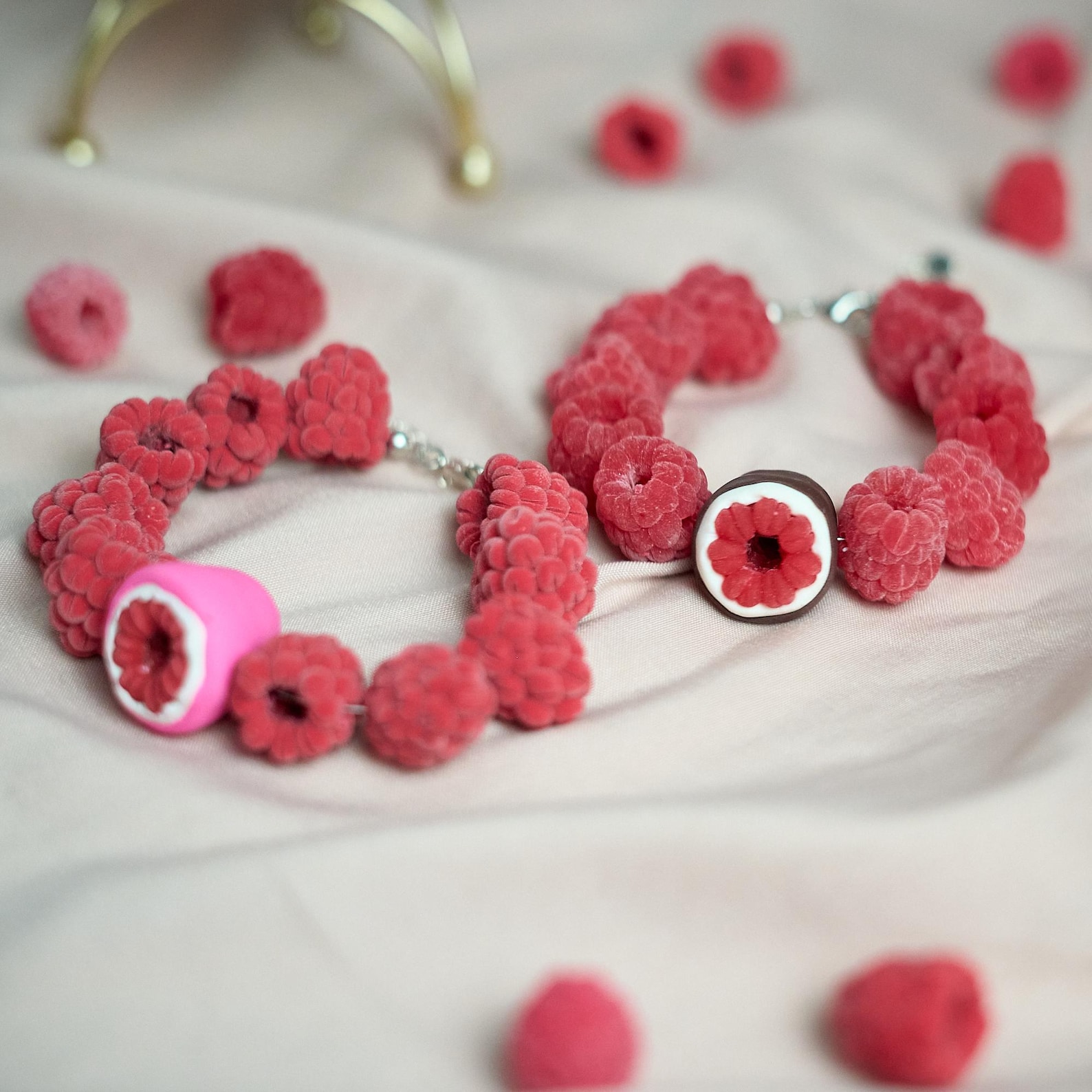 Handmade Raspberry Bracelet