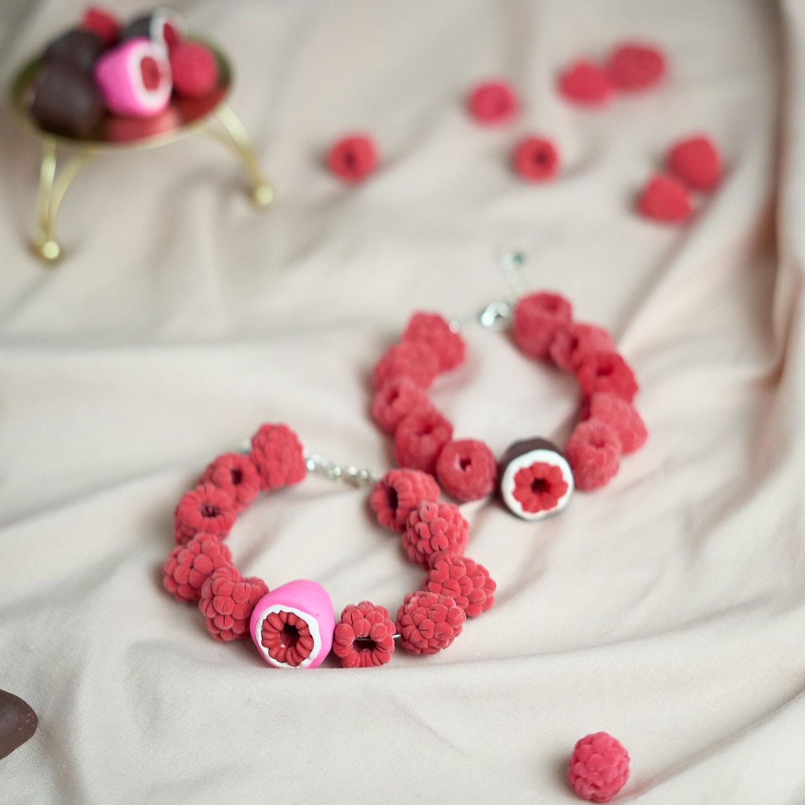 Handmade Raspberry Bracelet 2