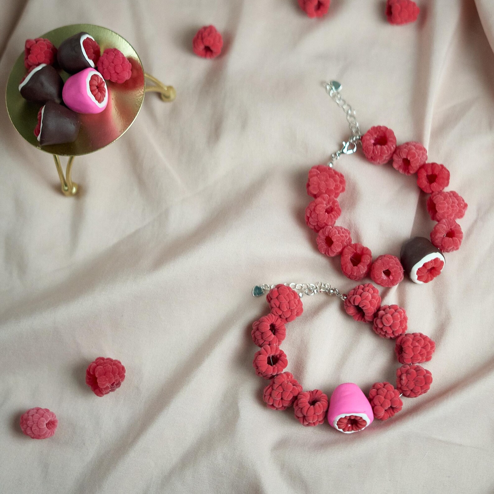Handmade Raspberry Bracelet 3