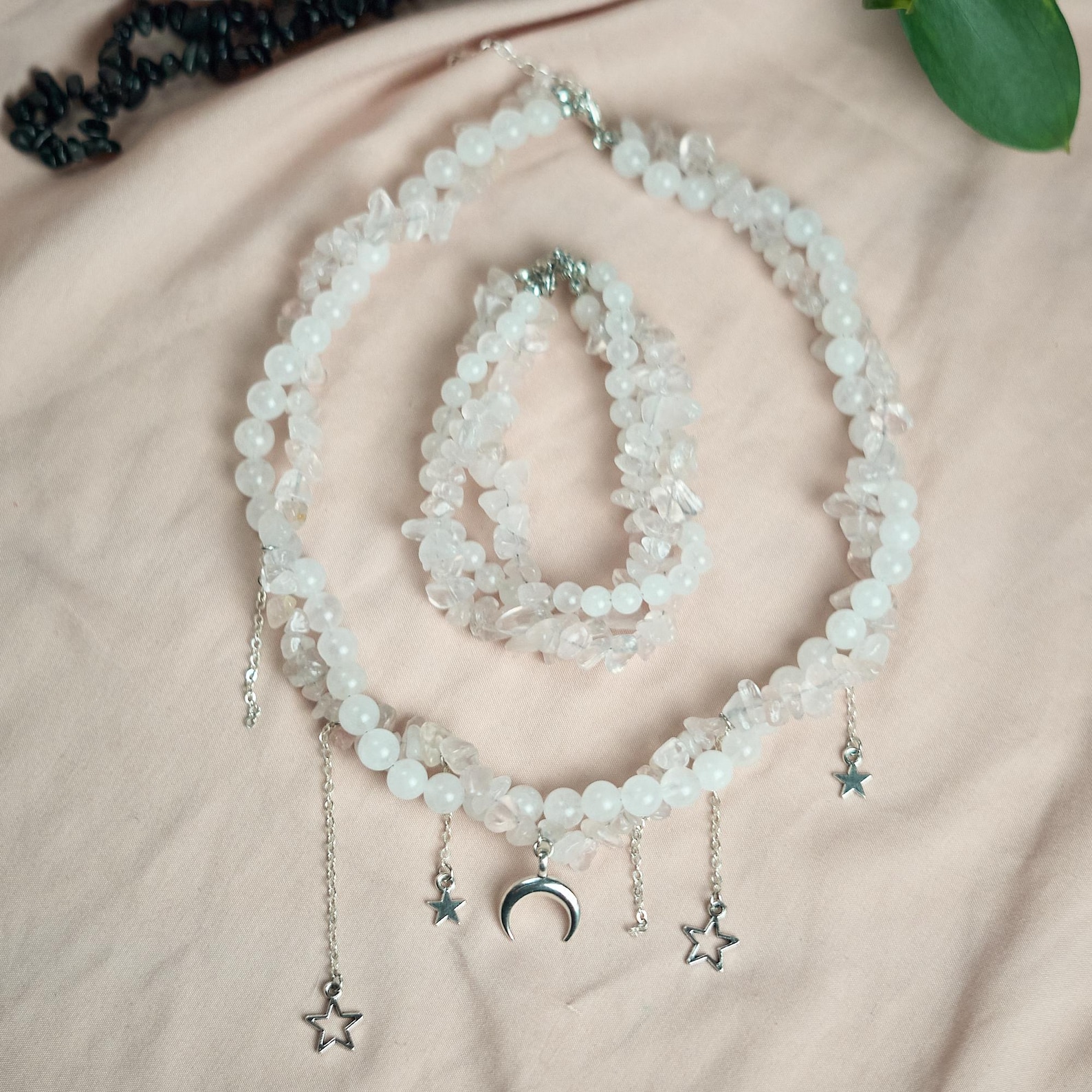 Rose Quartz Moon Set 2