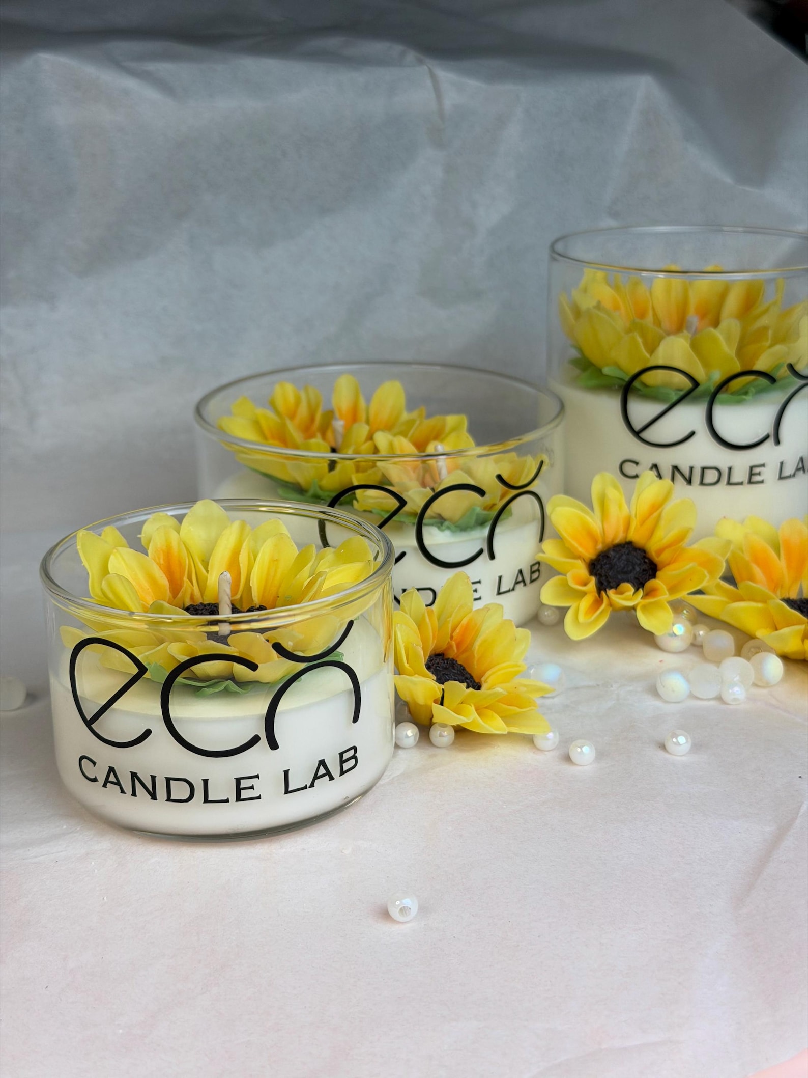 Realistic Sunflower Candle