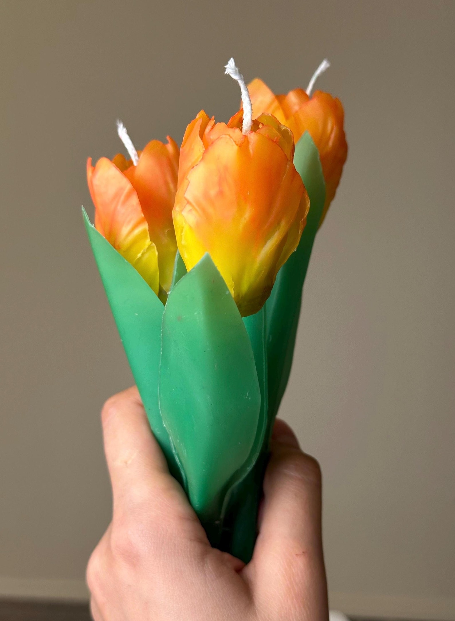 Realistic Tulip Candle